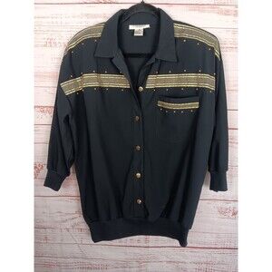 Adolfo Sport  Jacket Top Women’s Medium Vintage  Embroidered